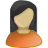 user,female,olive,orange,profile,member,person,people,human,woman,account icon