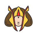 luke skywalker, queen, queen amidala, starwars svg vector icon