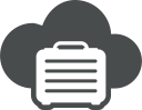 business, cloud, cloud computing, office, suitecase svg vector icon