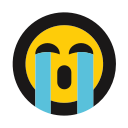 crying, emojis, emot, sobbing svg vector icon