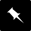 media, pinboard, social, square svg vector icon