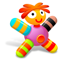 colored,pink,doll icon