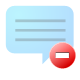 message, remove icon