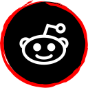 logo, media, reddit, social svg vector icon
