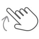 finger, gesture, hand, interactive, scroll, swipe, up svg vector icon