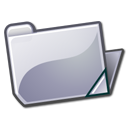 folder, grey, open icon