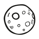 astronomy, full, full moon, space svg vector icon
