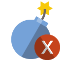 bomb,cross icon