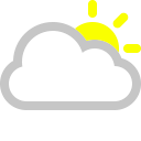 cloud, sun svg vector icon