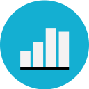 analytics, chart, keynote, two svg vector icon