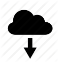 arrow, cloud, document, down, download, file, weather icon