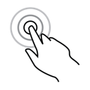 finger, gestureworks, one, tap, triple icon