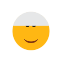 emoji, face, islam, muslim, smilling face svg vector icon
