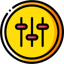 audio, media, media player, music, settings, video player svg vector icon