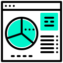 browser, graph, impression, rate, report, website svg vector icon