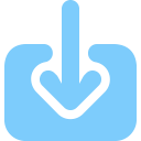 down, download, guardar, import, save svg vector icon