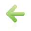 arrow, green, left icon