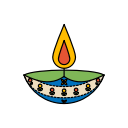 diwali, diya, festival, lights svg vector icon