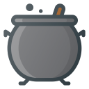 boil, cauldron, halloween, witch svg vector icon