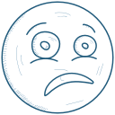 emoji, emot, exhausted, face, sad, tired, unhappy svg vector icon