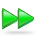 fast, forward, green icon