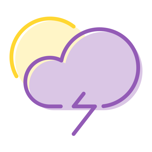 Thunderstorm svg vector icon