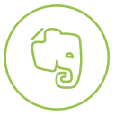 circles, evernote, line, media, neon, notes, social svg vector icon