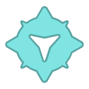 android, angry, blue, bot, mine, octagon, virus svg vector icon