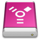 drive,pink,firewire icon