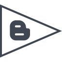 blogger, flag, media, social svg vector icon