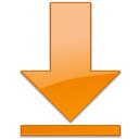 old,bottom,arrow,download,orange,descending,fall,decrease,down,descend icon