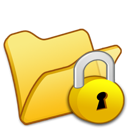 folder, locked, yellow icon