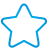 basic, blue, star icon