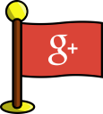 flag, google, media, networking, plus, social svg vector icon