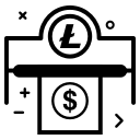 coin, crypto, cryptocurrency, currency, lite, money svg vector icon