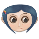 coraline, girl, user icon