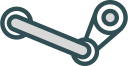brand, logo, network, social, steam svg vector icon