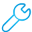 basic, blue, wrench icon