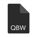 extension, file, format, qbw svg vector icon