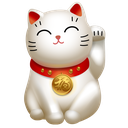 cat, clients, hello, maneki neko icon