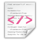 document, documento, page, pã¡gina, text, texto, xml icon