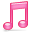 music,red icon