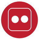 flickr, media, rs, social svg vector icon