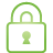 basic, green, lock icon