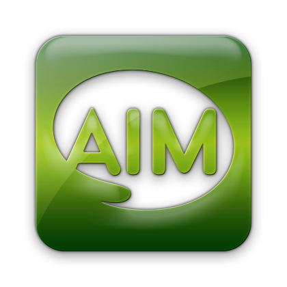 aim,logo,square icon