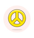 peace, sign svg vector icon