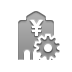 bank,yen,gear icon