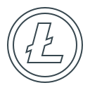 cryptocurrency, litecoin, ltc, sign svg vector icon