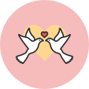 birds, love svg vector icon