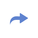 arrow right, pointer, share, upload svg vector icon